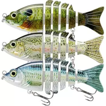 TRUSCEND Joint Fishing Lure 11g Набор из 3 реалистичных приманок для ловли пескаря в соленой и пресной воде. Сибас, голубая рыба, испанская макрель и