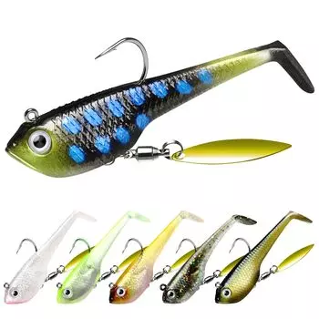 TRUSCEND Soft Jig Head Fishing Swim Lifelike Suitable for Saltwater and Freshwater Sea Spanish and Other Fish Lure, Lure, Head, Design, Fishing,