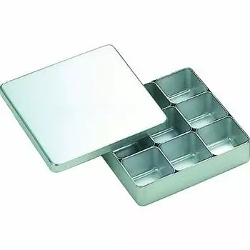 TRUSCO Aluminum Testing Container with 9 Boxes 150X150X38 AFS-150