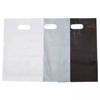 TRUSCO Color Poly Carrying Bag S 0.08X250X400 Black 20 Pieces F2540BK