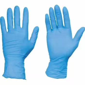 TRUSCO Disposable Nitrile Gloves L Blue Blue Powderless 0.10 100 Pieces TG Work TGNN10BL TG L 0.10