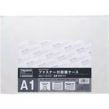 TRUSCO Drawing Case with Zipper A2 0.1mm Thickness ZMCA2