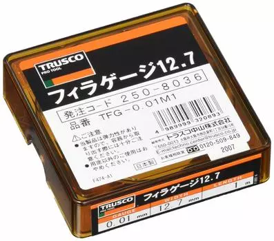 TRUSCO Filler Gauge Thickness x 1m Stainless Steel 0.01mm 12.7mm TFG-0.01M1