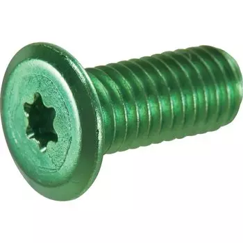 TRUSCO Hex Lobe Ultra Low Head Screw Aluminum Anodized Green M6 x 12 4 Pieces B192-0612
