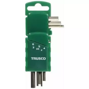 TRUSCO hex wrench with tamper-proof holes on both ends, set of 6 HW-TP6S