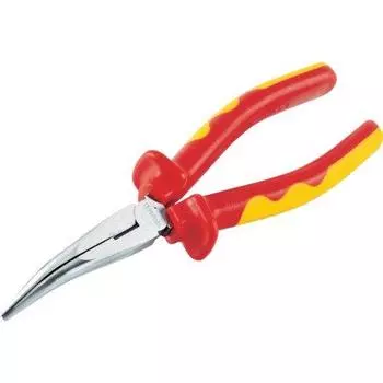 TRUSCO Insulated tip bent radio pliers 200mm TZRP-200BN