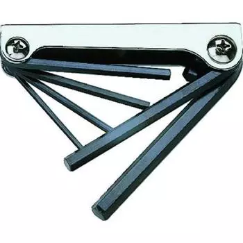 TRUSCO Knife Type Hex Wrench Set of 6 x 10S GN6-310 [Case Sold]