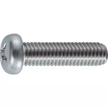 TRUSCO Pan Head Machine Screw Stainless Steel Full Thread M4 x 10 130 Pieces B05-0410