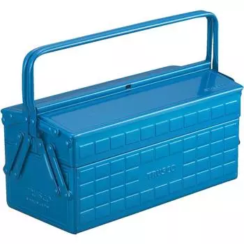 TRUSCO ST-3500-B 2-Tier Tool Box, 13.8 x 6.3 x 10.2 inches (350 x 160 x 260 mm), Blue