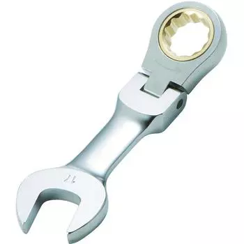 TRUSCO Swing Ratchet Combination Wrench Nominal 13 (Short Type) Size TGRW-13FS серебряный