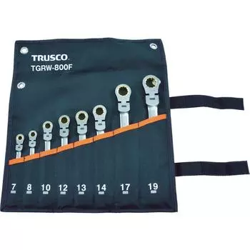TRUSCO Swing Ratchet Combination Wrench Set 8 Piece Set (Standard) TGRW-800F серебряный