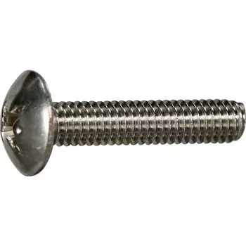 TRUSCO Truss Head Machine Stainless Full M4 x 20 Small Pack Screw, Steel, Thread, 8, Pieces, Y829-0408