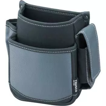 TRUSCO Waist Bag 2 Tiers with Mobile Phone Holder Gray TWP2-GY