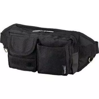 TRUSCO Waist Pouch 2 Pockets Black TC-WDP-BK