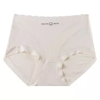 Трусики без следов, простые, большого размера, женское нижнее белье, с высокой талией, облегающие, с облегающим эффектом, утягивающие животик One Size телесный