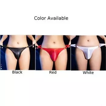 Трусики Блестящие трусы Блестящие однотонные трусы-стринги