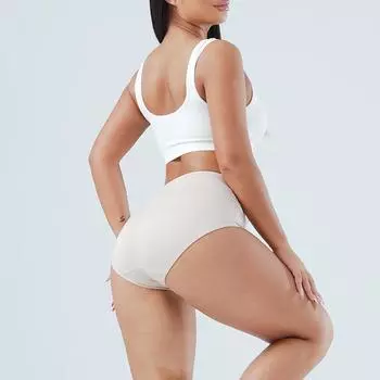 Трусики больших размеров женские с высокой талией, женские дышащие трусы с подъемом бедер S