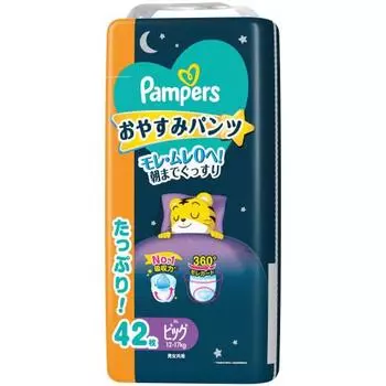 [Трусики большого размера] Pampers Подгузники для сна (12~17 кг) 42 штуки