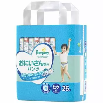 [Трусики большого размера] Подгузники Pampers, лучшее для вашей кожи, почувствуйте себя старшим братом (12~22 кг), 26 штук