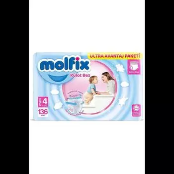 Трусики детские подгузники размер 4 7-14 кг 136 шт.