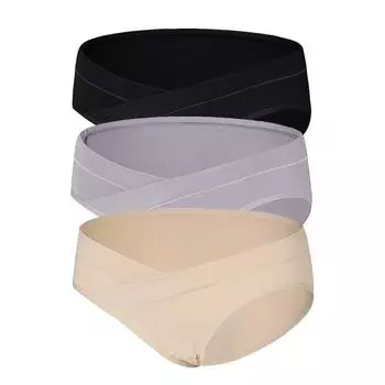 Трусики для беременных, 3 шт., мягкое дышащее нижнее белье, одежда для беременных, трусы для беременных с низкой талией M