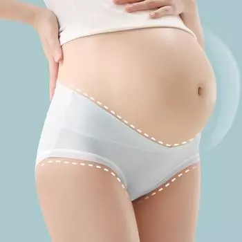 Трусики для беременных, женское нижнее белье, летние трусики из ледяного шелка, высокоэластичные, тонкие, с низкой талией, поддерживающие на поздних сроках беременности, трусики для беременных M