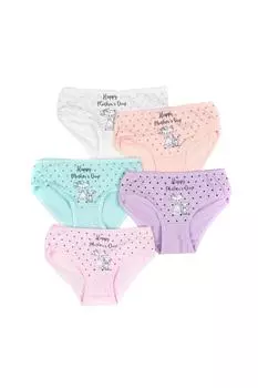 Трусики для девочек, 5 шт., хлопок, лайкра