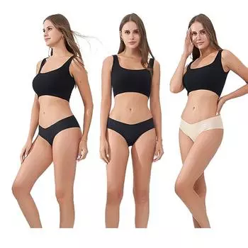 Трусики для девочек, женские бесшовные трусики, сексуальные шорты с низкой посадкой, шитье, дышащие трусики, женские трусики S белый