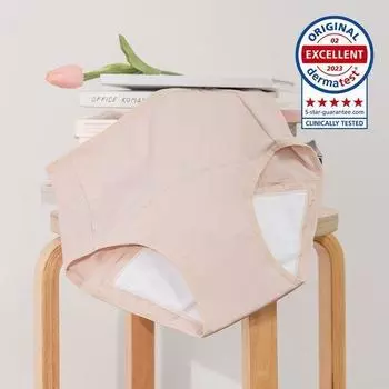 Трусики для менструации Comfort Air с высокой талией, бежевые, 3 типа (С, М, Л) Выберите 1 High waist menstrual panties beige S