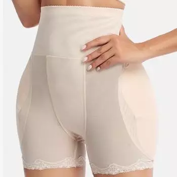 Трусики для утягивания ягодиц, женские бесшовные утягивающие трусики для увеличения бедер S чёрный