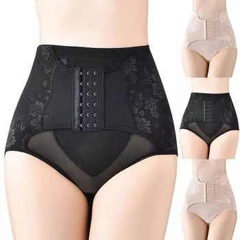 Трусики для женщин, корректирующее белье, шорты с подтяжкой ягодиц, тренировочный корсет с высокой талией, нижнее белье для похудения XL чёрный