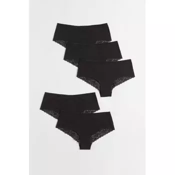 Трусики-хипстеры HM, 5 шт., черные