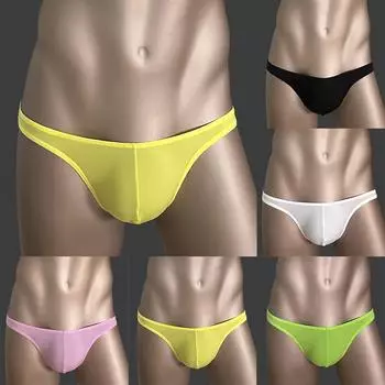 Трусики Ice Silk, нижнее белье, мужские сексуальные трусики-сисси-мешочки L