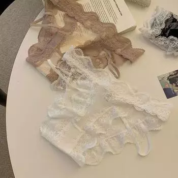 Трусики из цветочного кружева и сетки, милые женские трусики, дышащее прозрачное нижнее белье для женщин
