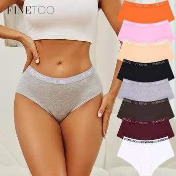 Трусики из хлопка с высокой талией, эластичное нижнее белье с утягивающим эффектом и комфортным нижним бельем S чёрный