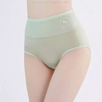 Трусики из ледяного шелка с высокой талией без следов, женское нижнее белье, высококачественные дышащие трусики с подтяжкой живота L серый