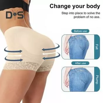 Трусики-подтяжки для женщин, бесшовные, для увеличения бедер, корректирующее белье для живота, шорты Faja, шорты-шорты, корректирующее белье S чёрный