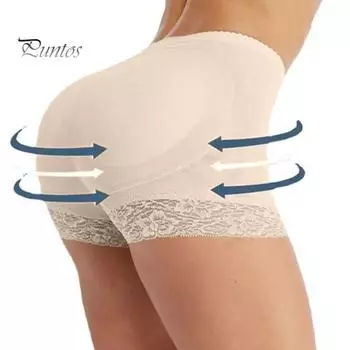 Трусики-подтяжки для женщин, бесшовные, для увеличения бедер, корректирующее белье для живота, шорты Faja, шорты-шорты, корректирующее белье S бежевый