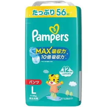 [Трусики размера L] Подгузники Pampers Smooth Care MAX впитываемость (9~14 кг) 56 штук