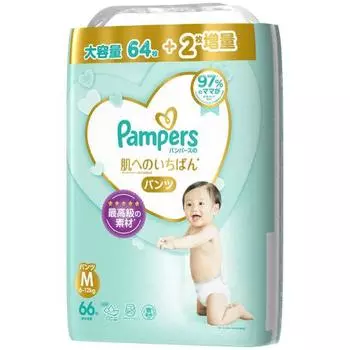 [Трусики размера M] Подгузники Pampers, лучшее для кожи (6~12 кг), 66 штук