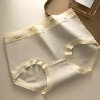 Трусики с алфавитом, антибактериальное удобное нижнее белье со средней посадкой, дышащие сексуальные женские трусики M чёрный