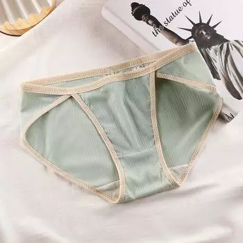Трусики с высоким разрезом, женские контрастные трусы с низкой талией, сексуальные полупакеты, бесшовное нижнее белье на бедрах M серый