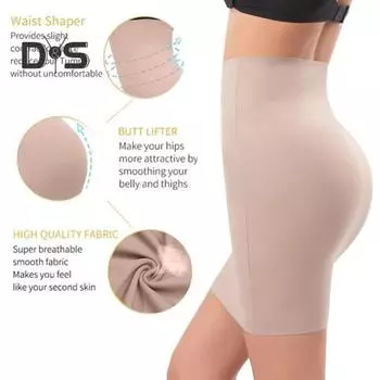 Трусики с высокой талией, формирующие живот, дышащие, с подтяжкой бедер, короткая юбка, трусики, улучшающие изгибы, удобные трусики M чёрный