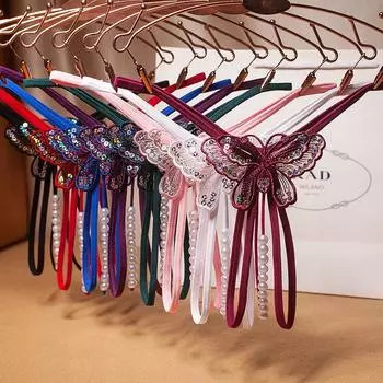 Трусики с жемчугом женские сексуальные блестки вышивка открытые механизмы массаж сексуальные прозрачные пряжа низкая талия стринги головка Average size