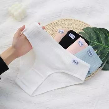 Трусики-шорты средней длины из хлопка, дышащее нижнее белье для девочек, треугольные трусики M светло-розовый