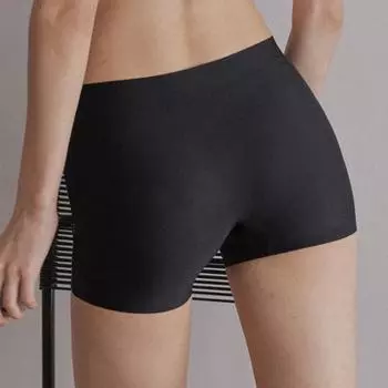 Трусики Slim 9 Square, новые, базовые, 3 шт. в упаковке (Бежевый / черный) Beige L