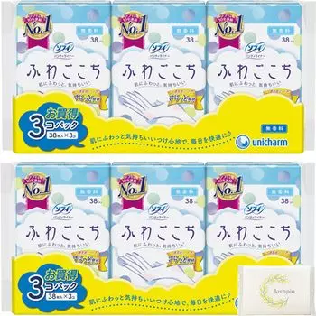 Трусики Sophie Panty без запаха, 6 шт., набор трусиков с прокладкой для регулярного использования, пушистые, (38 штук) Линер, Unicharm, Бумага, Пробный,