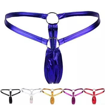 Трусики-стринги, нижнее белье, сексуальное, мягкое, стильное, с мокрым эффектом Red