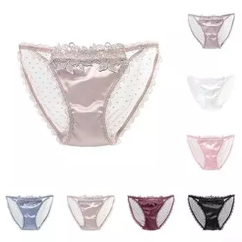 Трусики сзади, прозрачные дышащие трусики с цветочным узором L