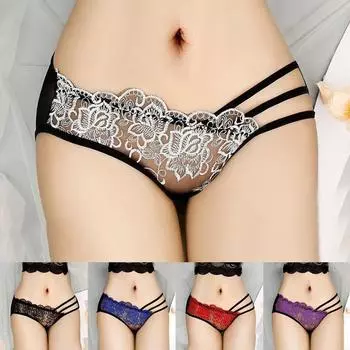 Трусики Тонги Женские Стринги Кружевные Сетчатые M